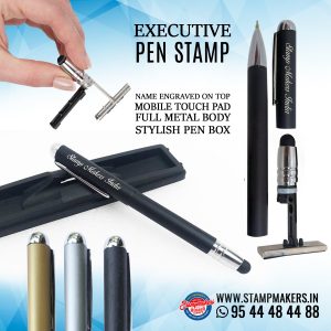 Executive Pen stamp with name engraved on the top.